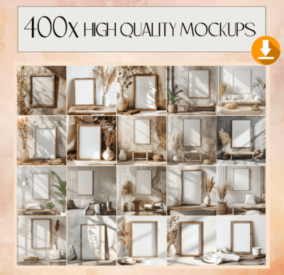 360x Frame Mockup Bundle PSD Wall Mockup 150+