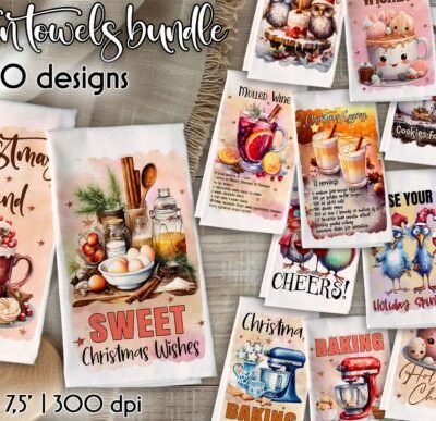 Christmas Kitchen Towels Bundle