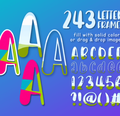 Doodle Letters Bubble Font Canva Frames