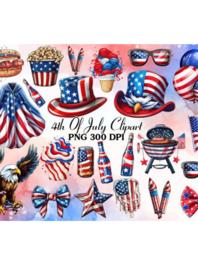 4th of July Sublimation Clipart Bundle 300+