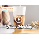 VIDEO 24oz Clear Cold Cup Mockup