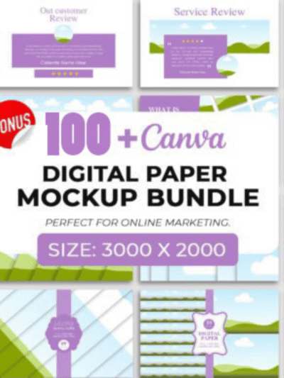 +100 Digital paper mockup