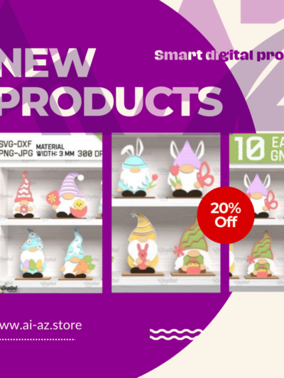 3D Easter Gnomes Laser Cut Bundle
