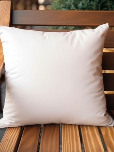 White Square Mockup Pillow