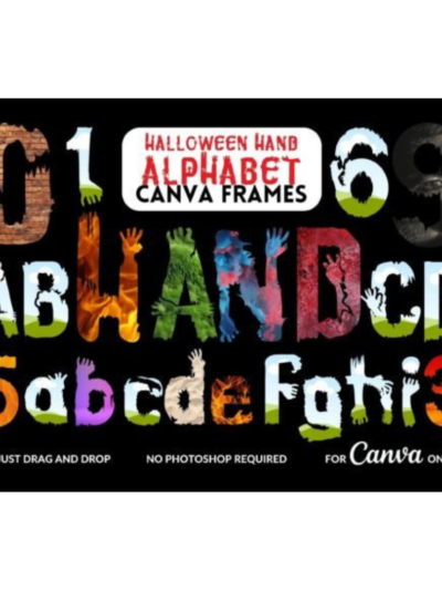 Halloween Hands Alphabet Canva Frame