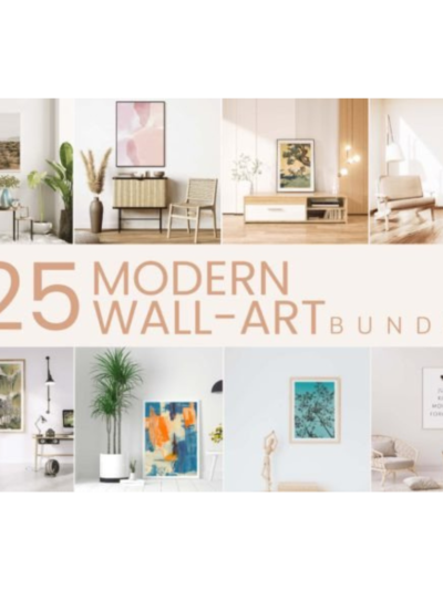 25 Modern Interior Frame Mockups Bundle