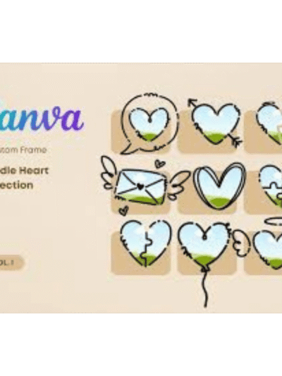 Heart canva frame