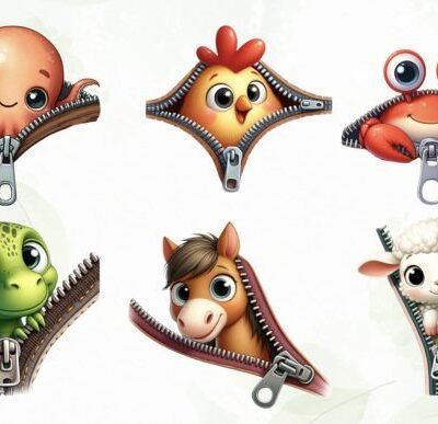 Cute-Zipper-Animal-Sublimation-Clipart