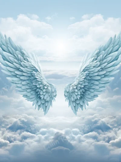 Angel Wings Heaven Clouds Background Sky