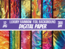 Rainbow Pattern Background Digital Paper