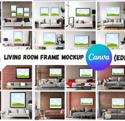 25 Modern Living Room Frame Mockup Canva