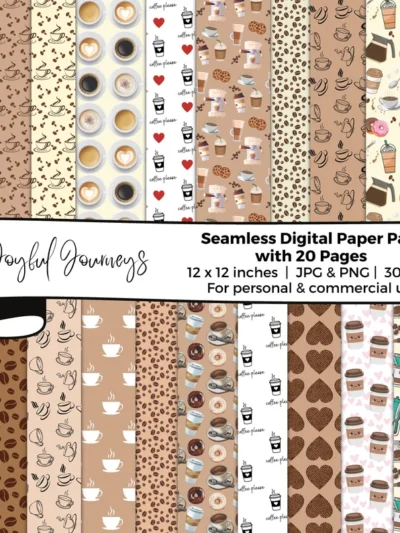 Coffee Digital Paper Pack