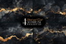 Black Gold Marble Alcohol Ink Background