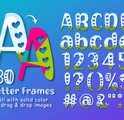 Love Doodle Letters Canva Frames