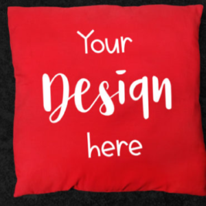 Red Pillow Mockup