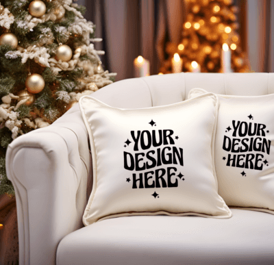Christmas Pillow Mockup