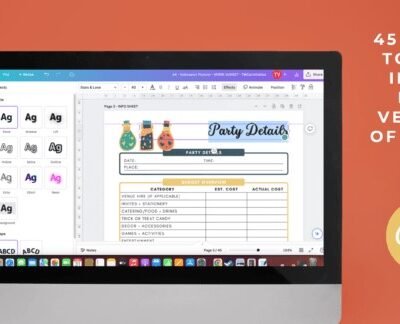 Halloween Planner Canva Templates