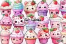 Cute Cupcake Stickers Set