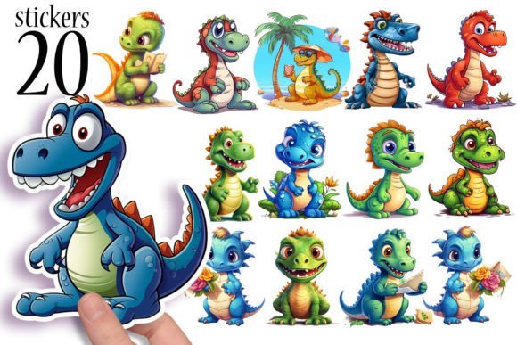 Printable Dinosaur Stickers for Kids