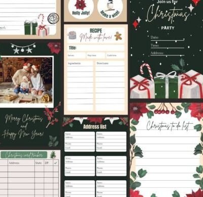 Christmas Templates, Planners