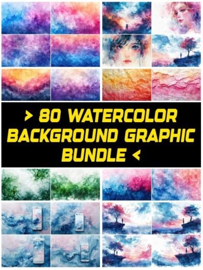 Watercolor Background Graphic Bundle