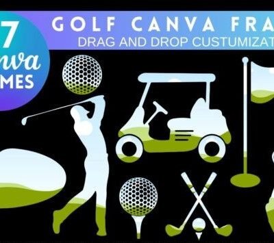 Golf Customizable Canva Frames