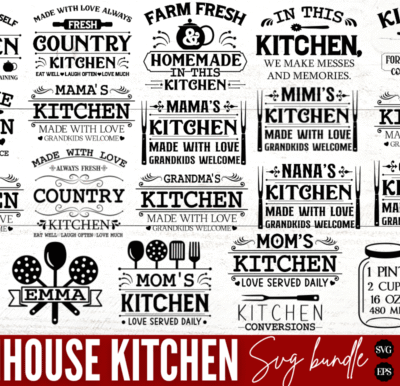 Farmhouse Kitchen Svg Bundle