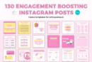 Instagram templates : Bright pink & yellow post templates