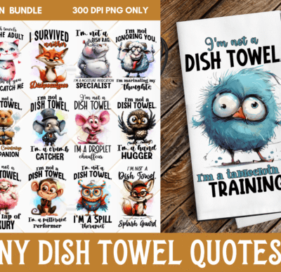 Funny Kitchen Towel Sublimation Bundle