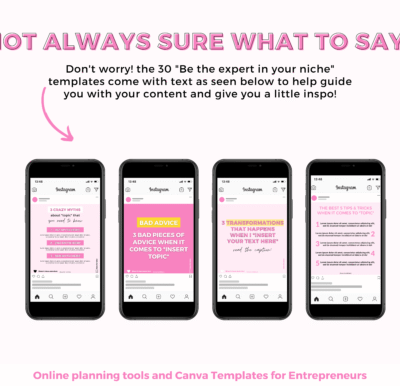 pink & yellow Instagram post templates