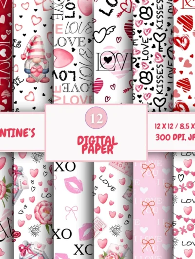 VALENTINE'S DAY DIGITAL PAPER