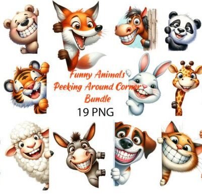 Funny-Animals-Peeking-Around-Corner