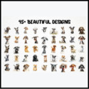 سلالات الكلاب 45 تصميم رائع للتيشيرتات