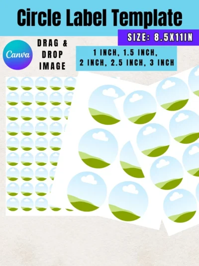 Circle/Oval Sticker Template