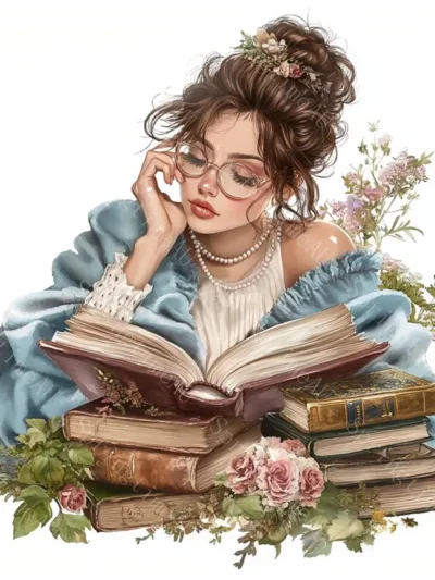 Girl With Green Gildan Holding a Book in Her Hands