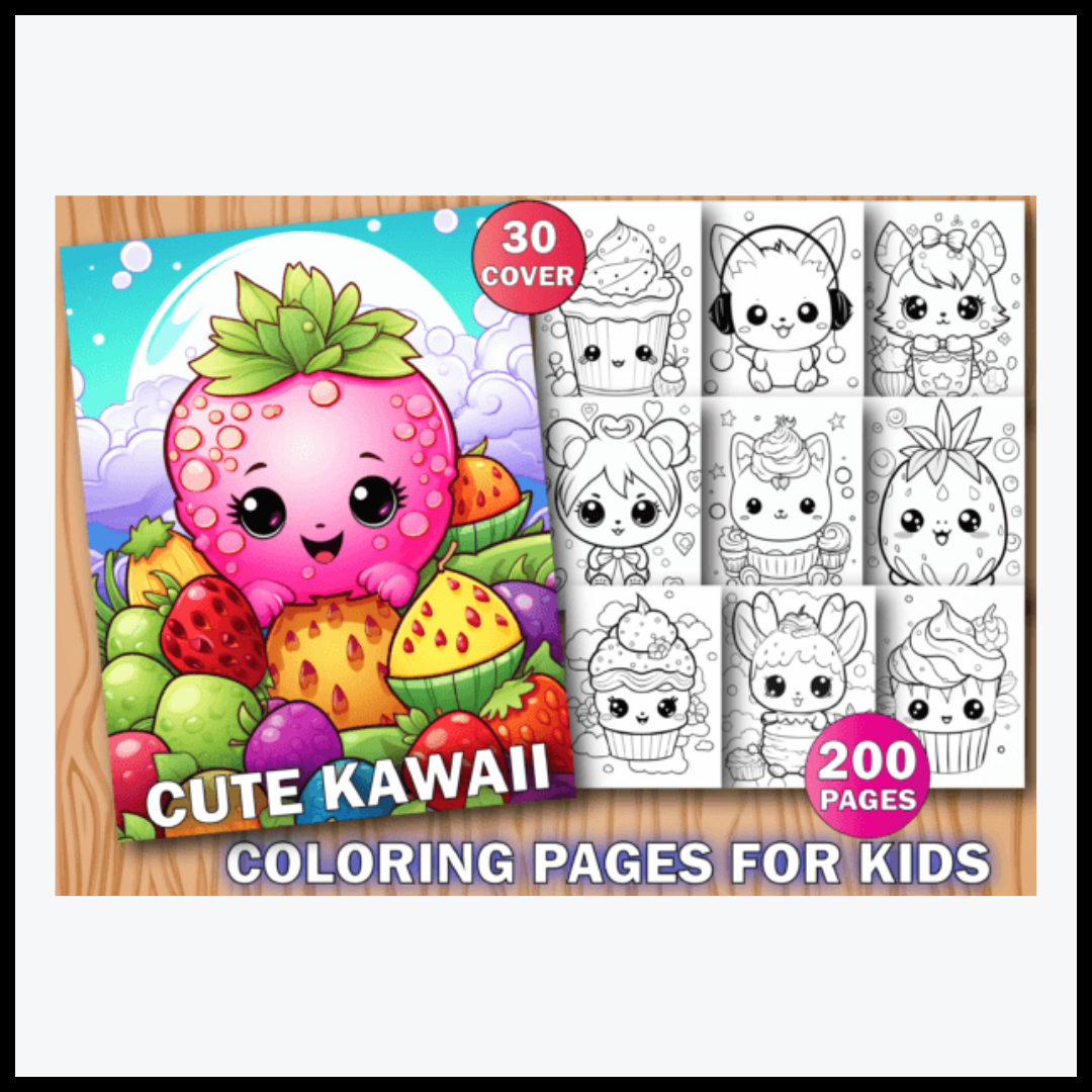 200 Cute Kawaii Coloring Pages for Kids