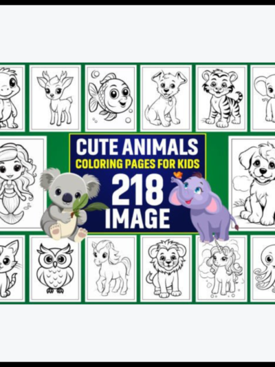 218 Cute Animals Coloring Pages for Kids