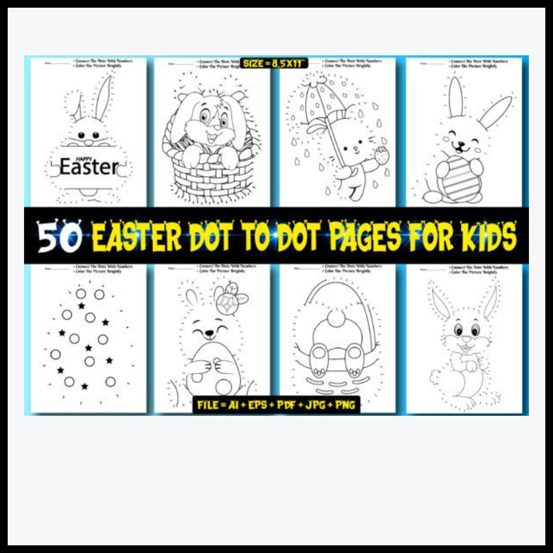 50 Easter Dot to Dot Activity Pages