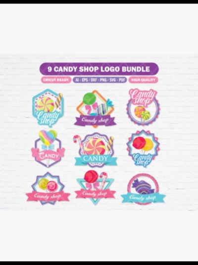 Cute Candy Shop Logo