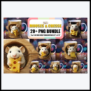 3D Mug Wrap featuring a Cute Mouse and Cheese