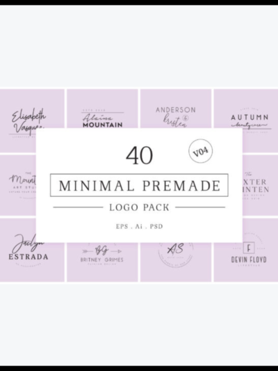Minimal Premade Logo Bundle V04