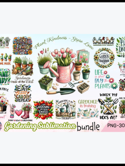 مجموعة رائعة من الأزهار والشجر