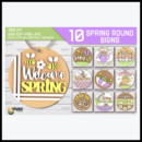 Spring Round Signs Laser Cut Bundle