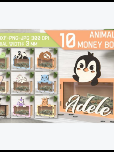 Animal Money Box Laser Cut Bundle