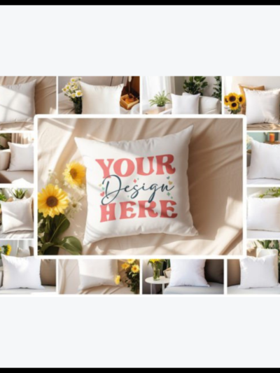 Square Pillow Mockup Bundle Sublimation