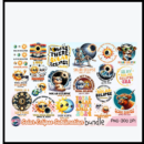 مجموعة تصميمات لكسوف الشمس