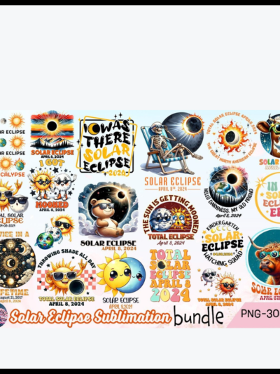 مجموعة تصميمات لكسوف الشمس