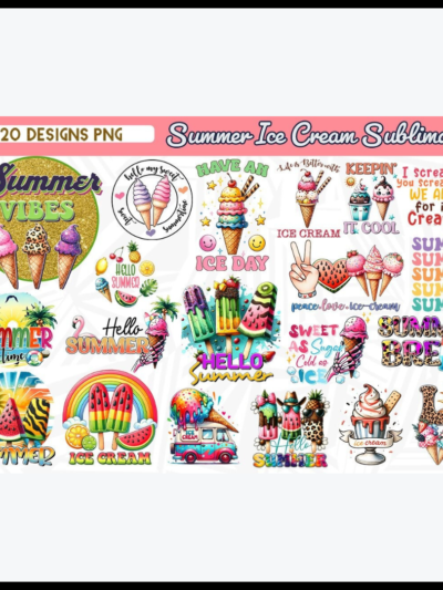 حزمة تصميمات الآيس كريم الصيف