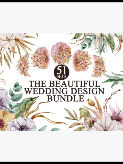 حزمة تصميم الزفاف الجميل +700