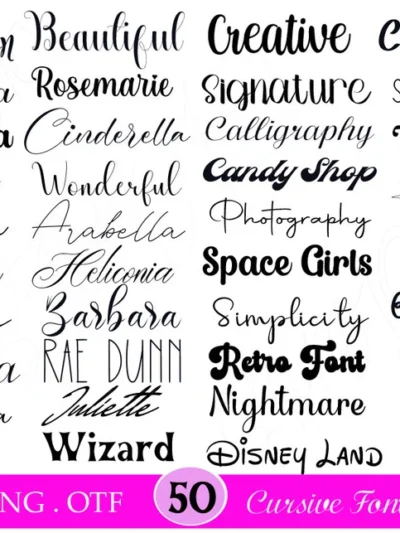 50+ different text Styles